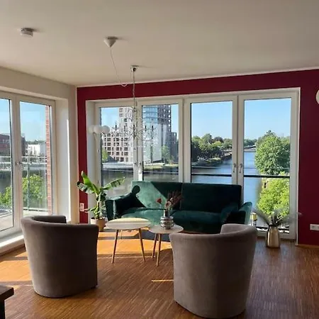 Penthouse-Wohnung Mit Flussblick Oldenburg Exterior photo